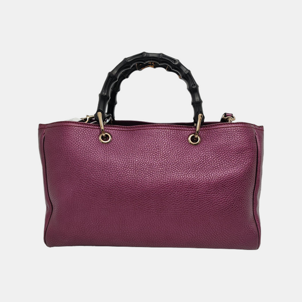 Authenticated pre-owned Bamboo 1947 Calfskin Burgundy - Shoulder Bag at Looply