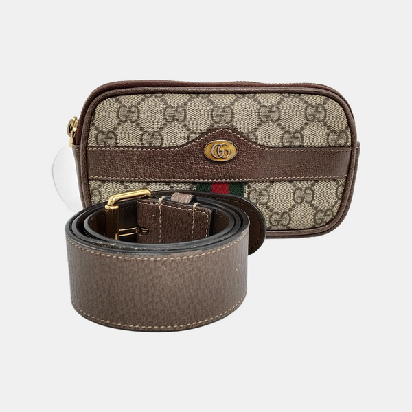 Authenticated pre-owned Ophidia Monogram Coated Canvas Beige - Belt Bag at Looply