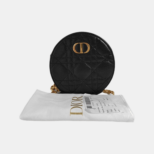 Authenticated pre-owned Dior Caro Calfskin Black - Crossbody Bag at Looply