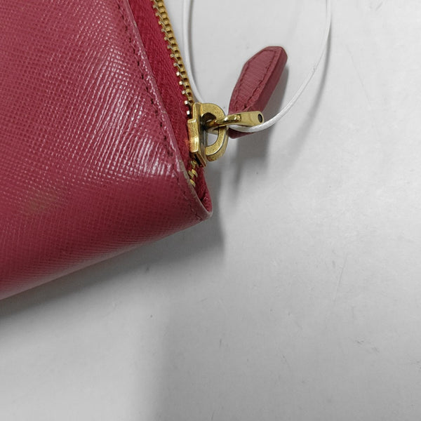 Zippy Wallet Saffiano Calfskin Red Wallet