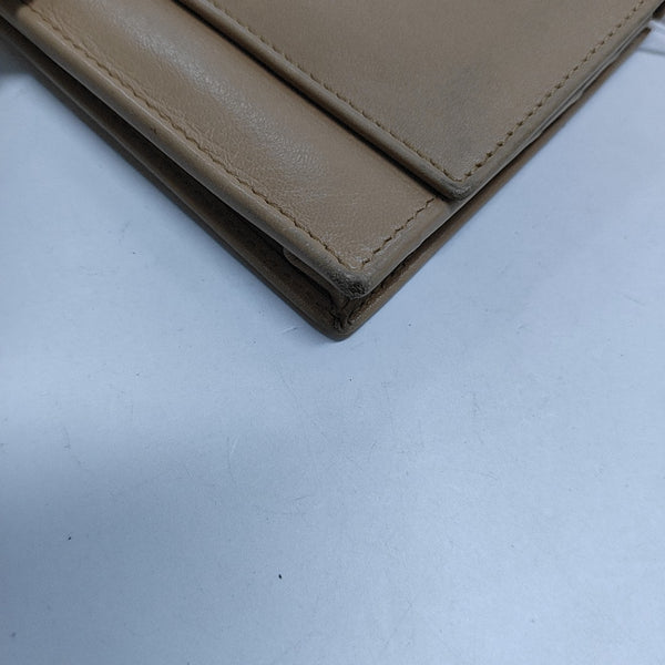 Leather Wallet Beige