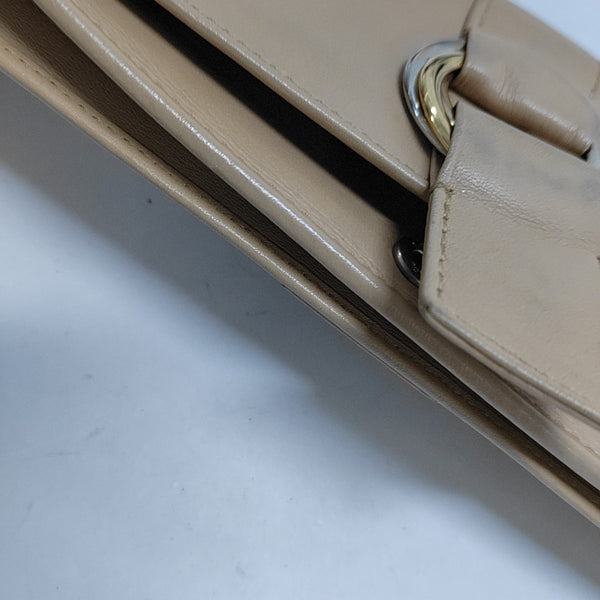 Leather Wallet Beige