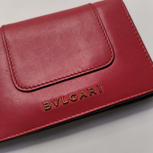SERPENTI FOREVER Calfskin Red Card Holder