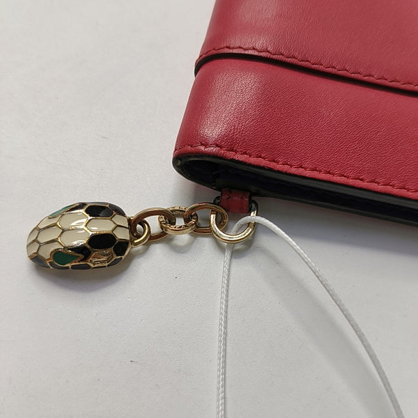 SERPENTI FOREVER Calfskin Red Card Holder