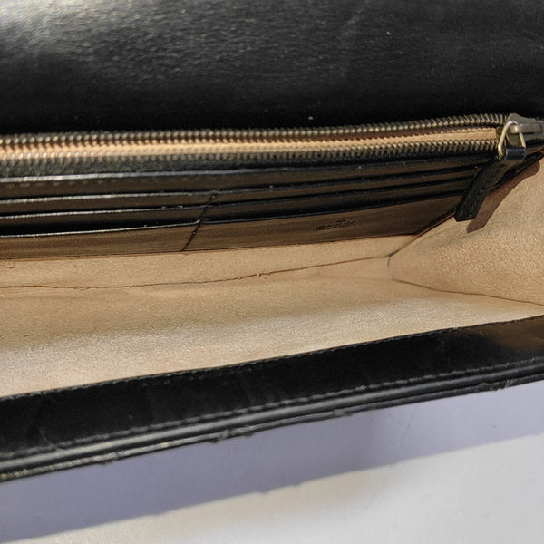 GG Marmont Mini Chevron Calfskin Black