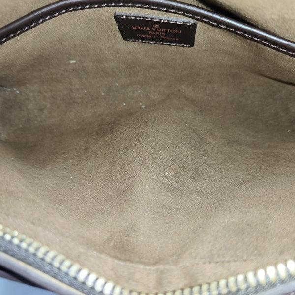 SAINT LOUIS Damier Ebene Coated Canvas Brown