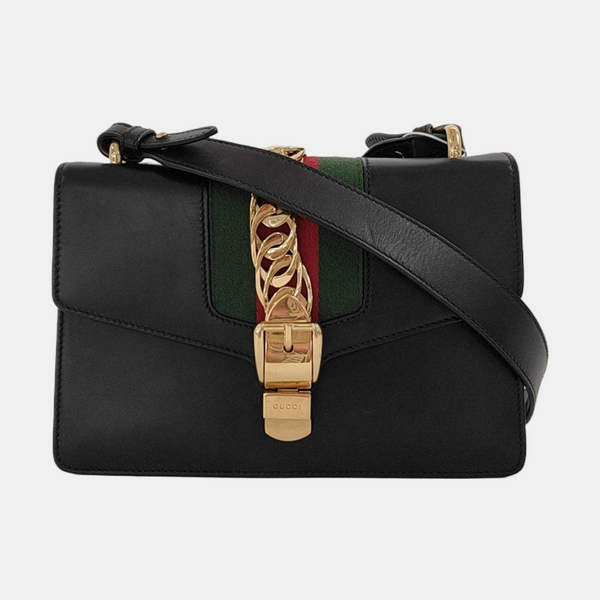Authenticated pre-owned Sylvie Small Calfskin Black - Shoulder Bag at Looply