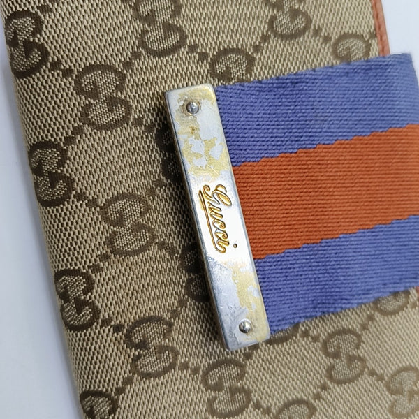 Monogram Fabric Wallet Brown