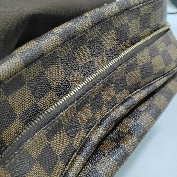 NAVIGLIO Damier Ebene Coated Canvas Brown