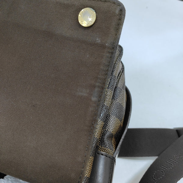 NAVIGLIO Damier Ebene Coated Canvas Brown
