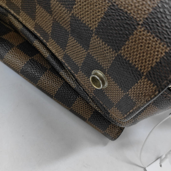 NAVIGLIO Damier Ebene Coated Canvas Brown