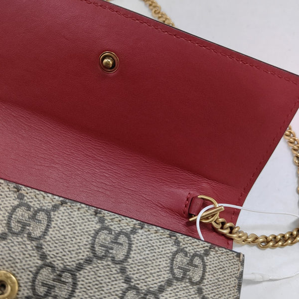 GG Supreme Mini Monogram Coated Canvas Beige