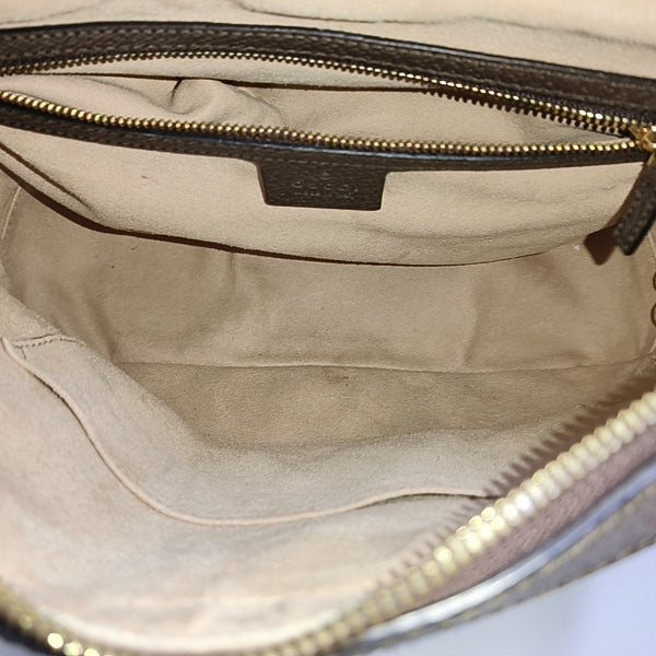 Ophidia Small Monogram Coated Canvas Beige