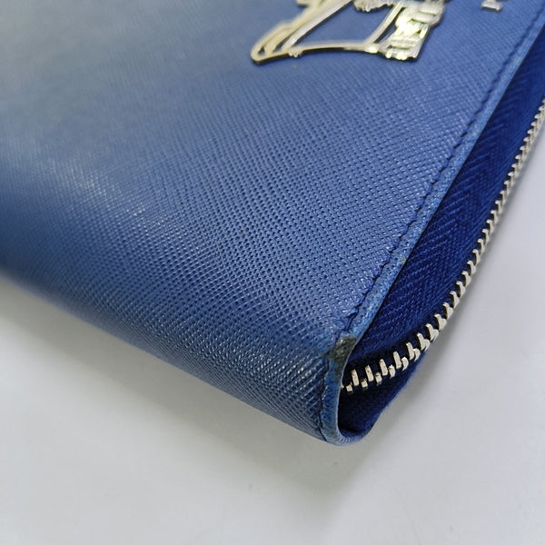 Saffiano Calfskin Wallet Blue