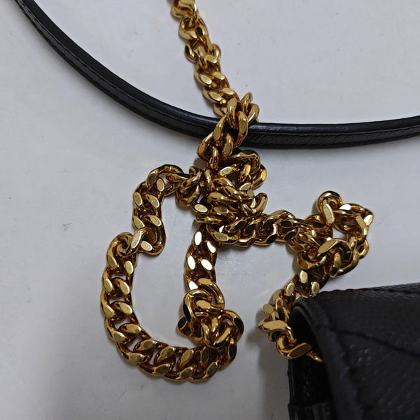 MONOGRAM WOC Chevron Calfskin Black