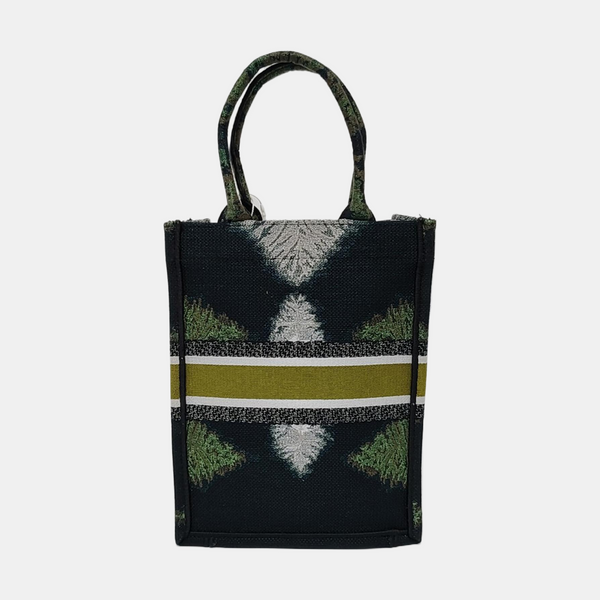 Authenticated pre-owned Book Tote Fabric Green - Top Handle Bag at Looply