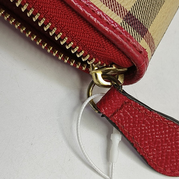 Coated Canvas Wallet Beige