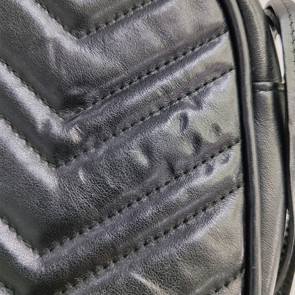 GG Marmont Small Quilted Calfskin Black