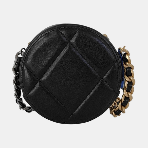Authenticated pre-owned Chanel 19 Lambskin Black - Crossbody Bag at Looply
