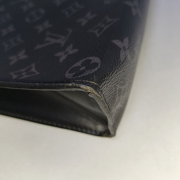 Pochette Voyag MM Monogram Coated Canvas Black