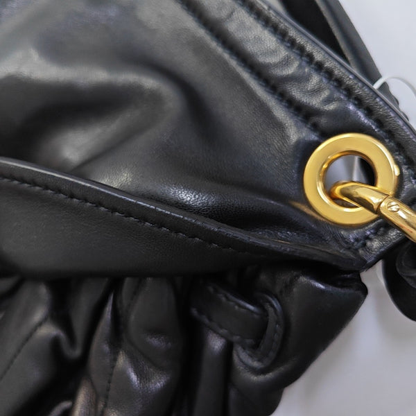 Miu Coffer Quilted Lambskin Black
