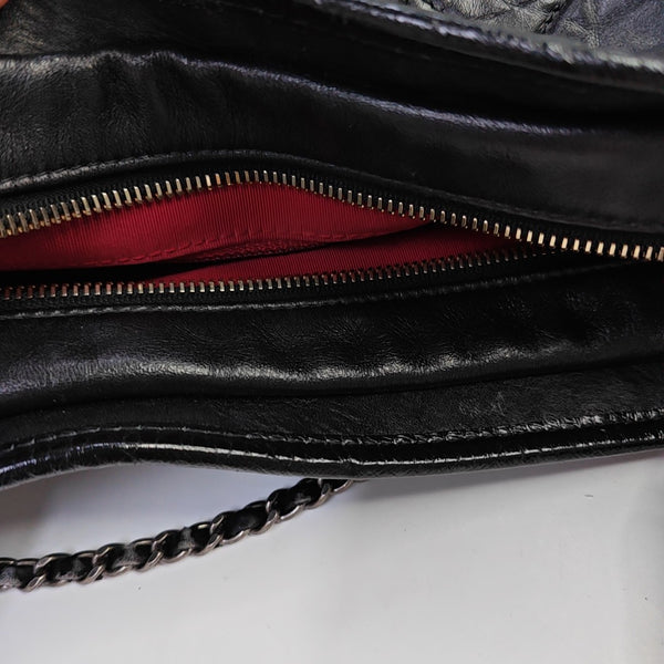 GABRIELLE Medium Quilted Lambskin Black