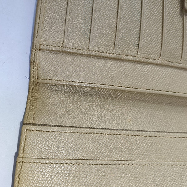 Grained Calfskin Wallet Yellow