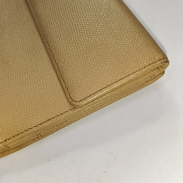 Grained Calfskin Wallet Yellow