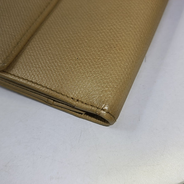 Grained Calfskin Wallet Yellow