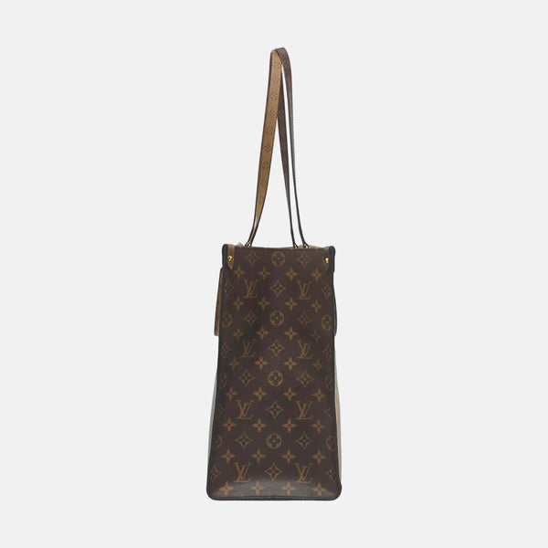 Authenticated pre-owned Onthego GM Monogram Coated Canvas Brown - Shoulder Bag at Looply