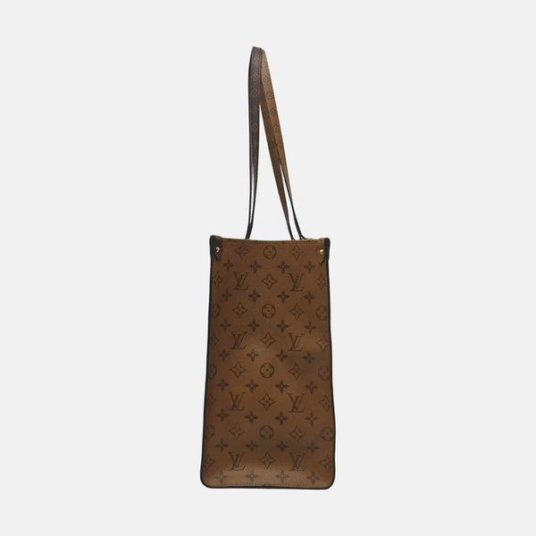 Authenticated pre-owned Onthego GM Monogram Coated Canvas Brown - Shoulder Bag at Looply