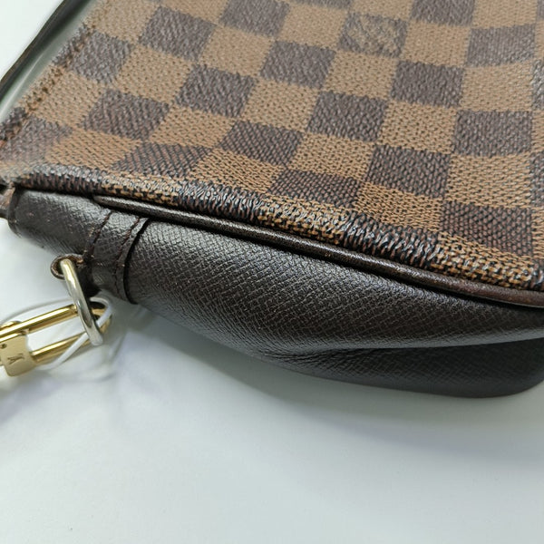TROUSSE MAKE UP Damier Ebene Coated Canvas Brown