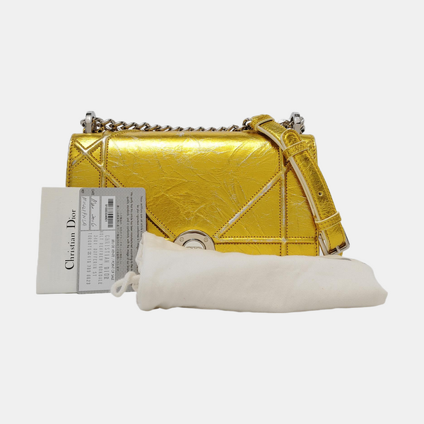 Authenticated pre-owned Diorama Small Calfskin Yellow - Shoulder Bag at Looply