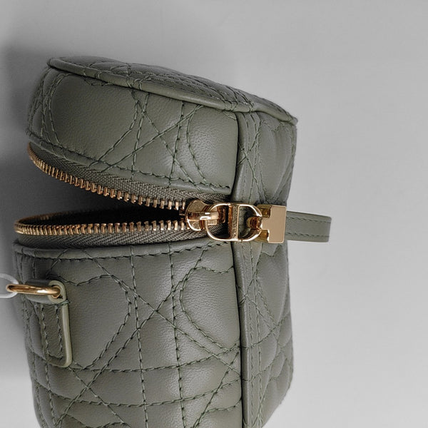 Authenticated pre-owned Lady Dior Lambskin Green - Crossbody Bag at Looply