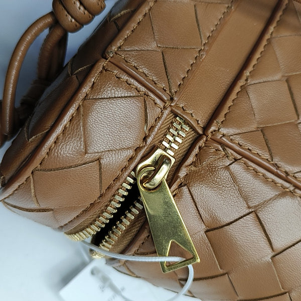 Intrecciato Mini Lambskin Brown
