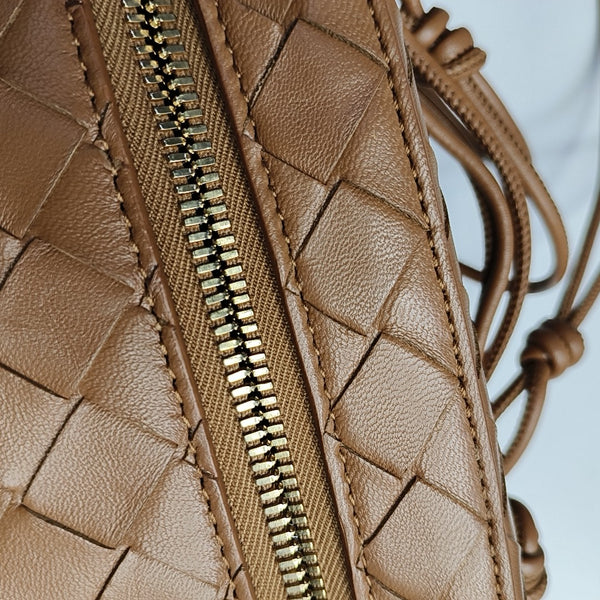 Intrecciato Mini Lambskin Brown
