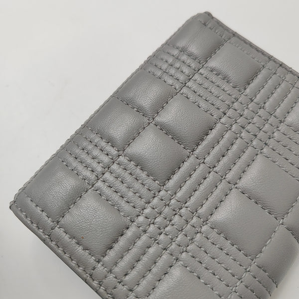 Quilted Lambskin Wallet Gray