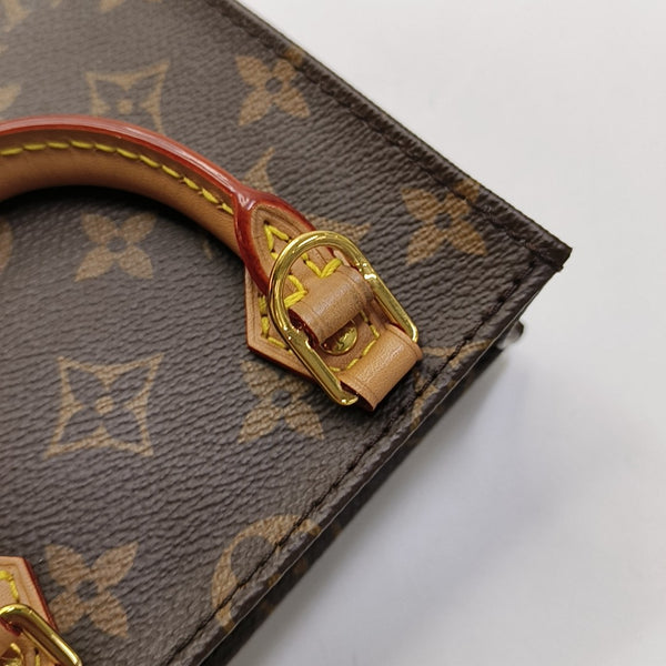 SAC PLAT Mini Monogram Coated Canvas Brown