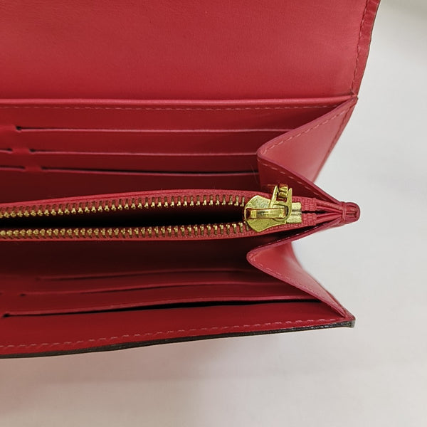 JEANNE Monogram Patent Leather Pink Wallet