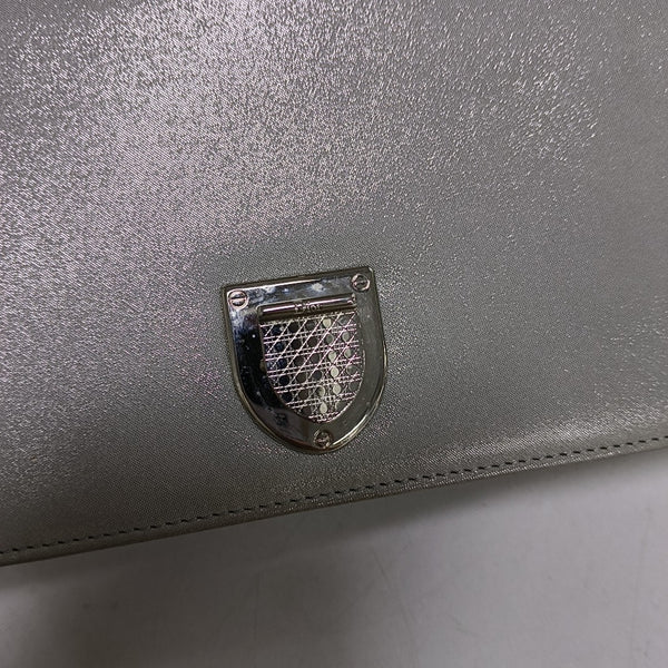 Diorama Small Cannage Calfskin Silver