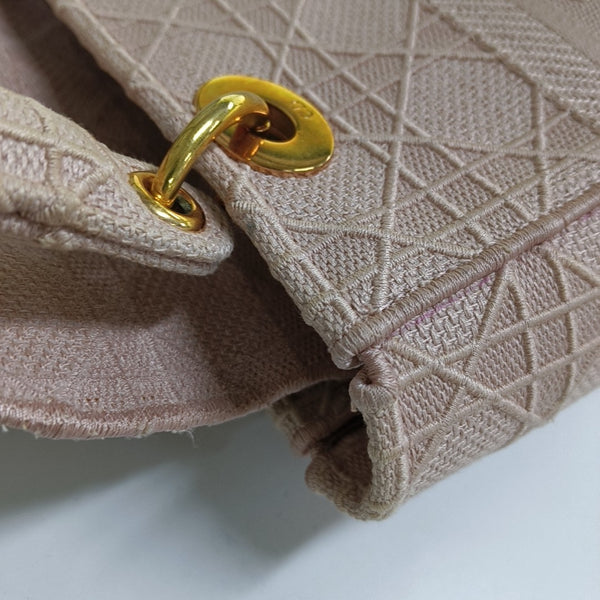 Lady D-Lite Medium Cannage Canvas Pink