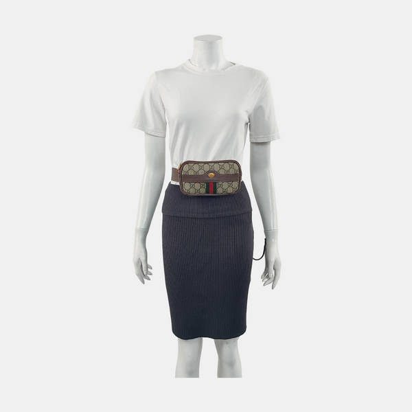 Authenticated pre-owned Ophidia Monogram Coated Canvas Beige - Belt Bag at Looply