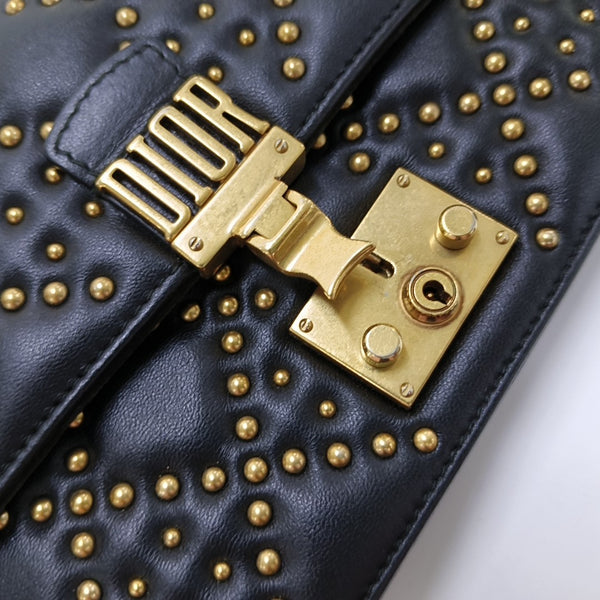 Dioraddict Cannage Calfskin Black