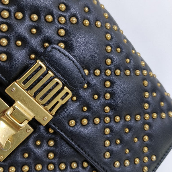Dioraddict Cannage Calfskin Black
