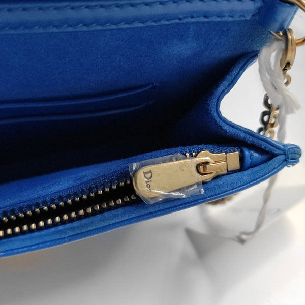 Dioraddict Cannage Lambskin Blue