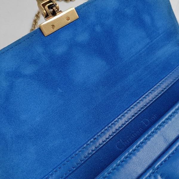 Dioraddict Cannage Lambskin Blue
