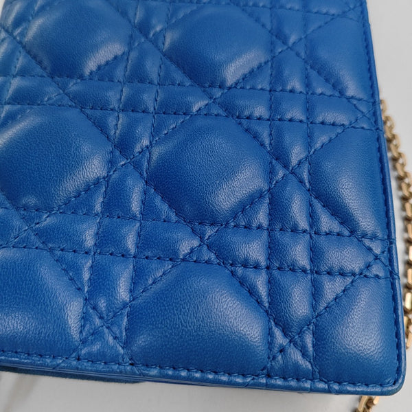 Dioraddict Cannage Lambskin Blue