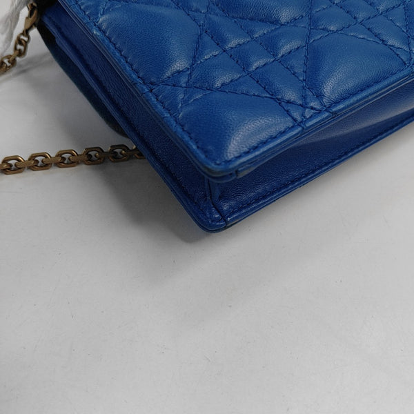Dioraddict Cannage Lambskin Blue