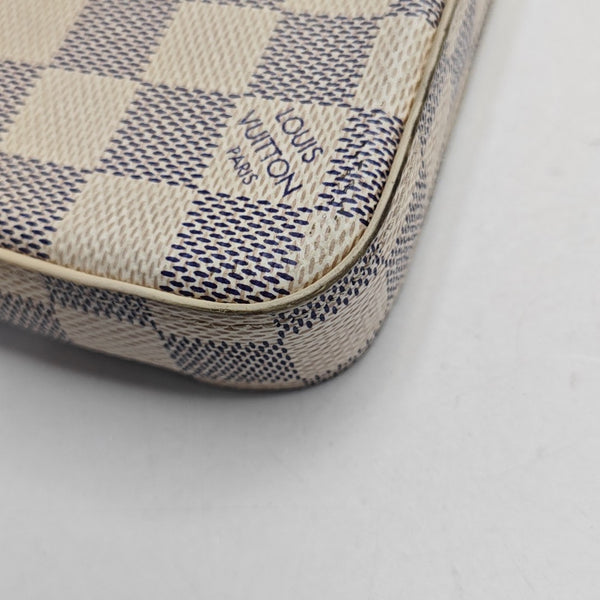 Authenticated pre-owned Félicie Damier Azur Coated Canvas White - Crossbody Bag at Looply