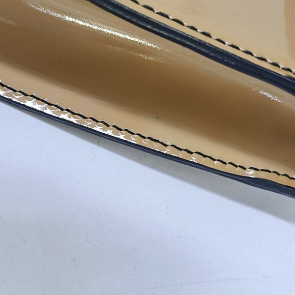 Emily Chain Small Patent Leather Brown